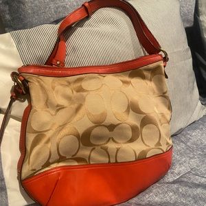 Orange Coach Purse